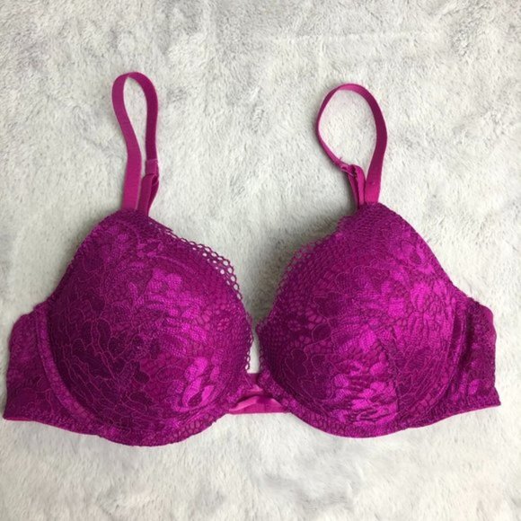 La Senza Magenta Lace Bra - Size 34C